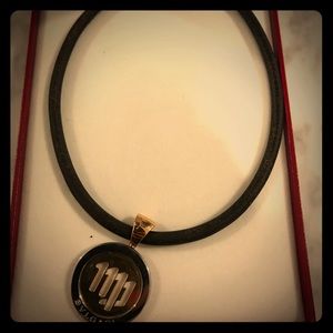 COPY - Bvlgari pendant on a leather choker